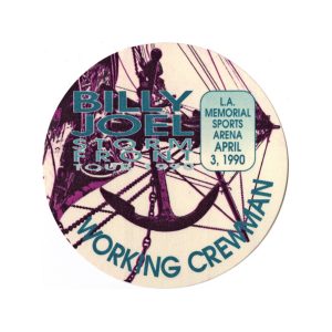 Billy Joel 1990 Storm Front Concert Tour Working Backstage Pass