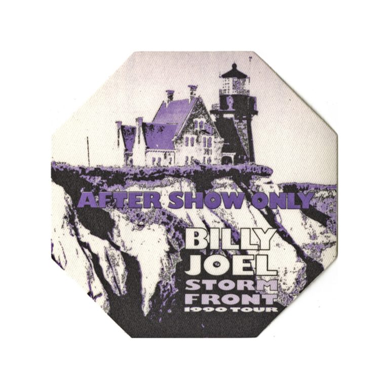 Billy Joel 1990 Storm Front Concert Tour After Show Backstage Pass