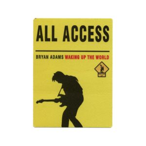 Bryan Adams 1991 Waking up the World Concert Tour All Access Backstage Pass