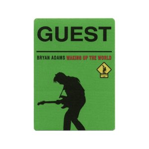 Bryan Adams 1991 Waking up the World Concert Tour Guest Backstage Pass