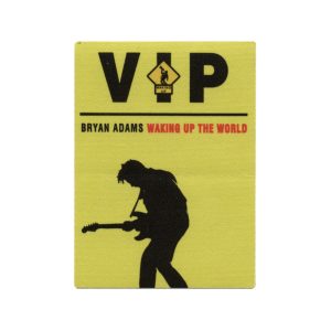 Bryan Adams 1991 Waking up the World Concert Tour VIP Backstage Pass