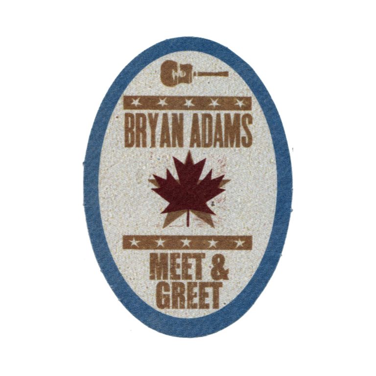 Bryan Adams 2009 Bare Bones Concert Tour Meet & Greet Backstage Pass