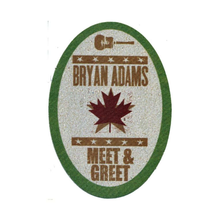 Bryan Adams 2009 Bare Bones Concert Tour Meet & Greet Backstage Pass