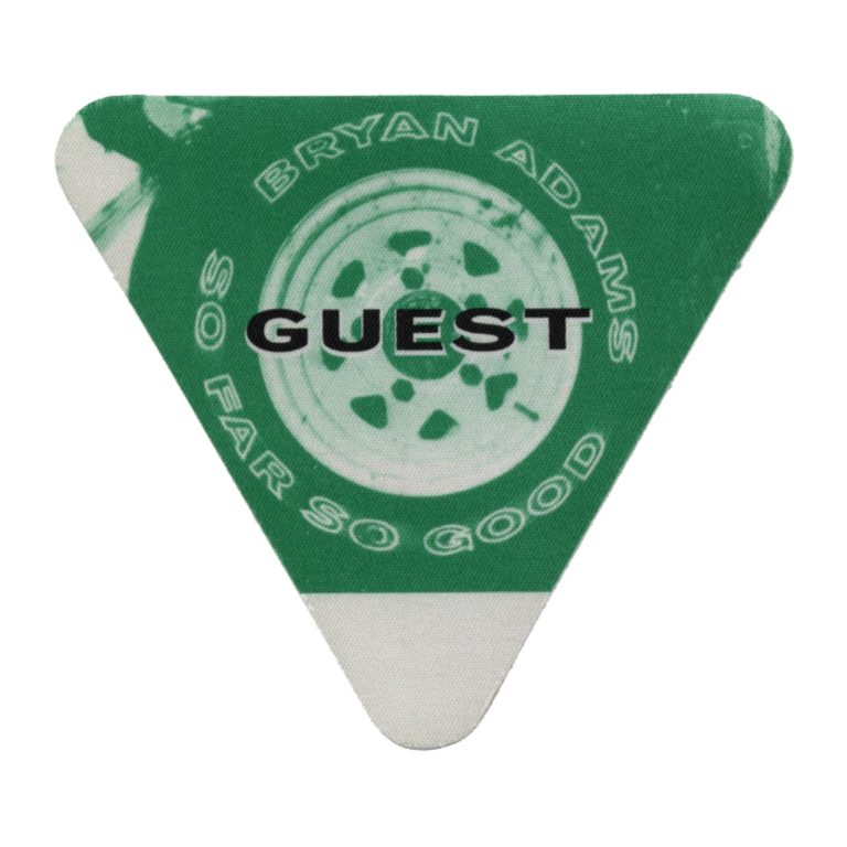 Bryan Adams 1993 So Far So Good Concert Tour Guest Backstage Pass