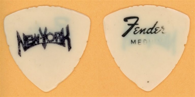 New York Johnny G'Lover Vintage Guitar Pick - 1979 US Tour