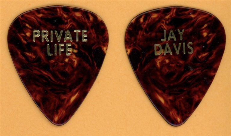 Private Life Jay Davis Vintage Guitar Pick - 1990 US Tour