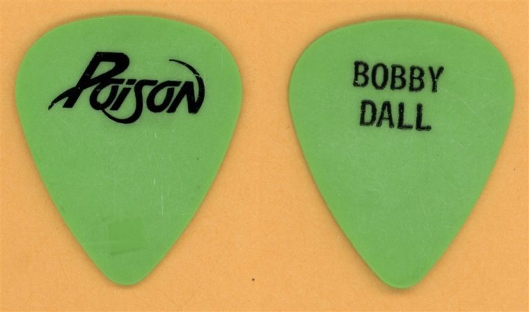 Poison Bobby Dall 1st Custom Vintage Guitar Pick - 1986 Cat Dragged In Tour
