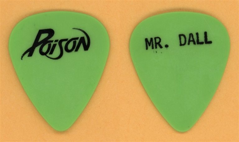 Poison Bobby Dall 1st Custom Vintage Guitar Pick - 1986 Cat Dragged In Tour