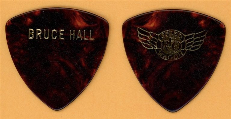 REO Speedwagon Bruce Hall Vintage Guitar Pick - 1984 Wheels Turnin' Tour