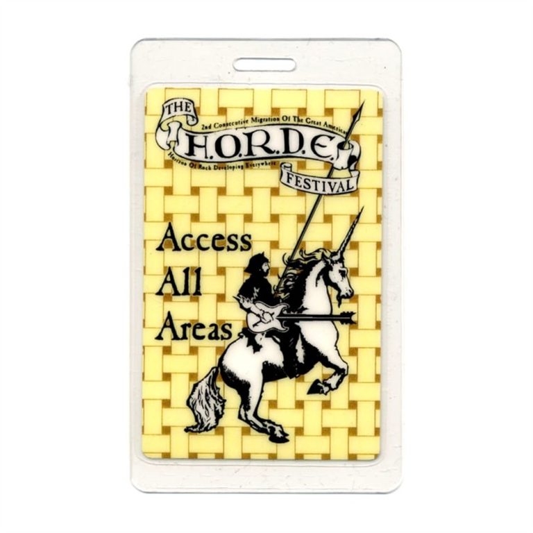 Widespread Panic 1993 HORDE Festival w/ Blues Traveler Laminated Backstage Pass