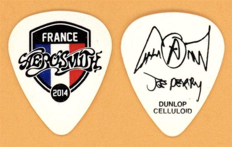 Aerosmith Joe Perry Authentic Original Guitar Pick - 2014 Tour France