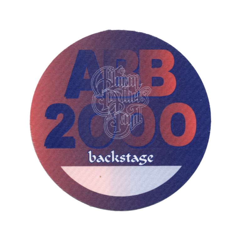 Allman Brothers 2000 Concert Tour Backstage Pass
