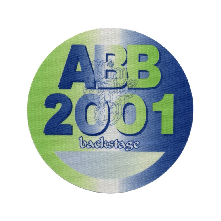 Allman Brothers 2001 Concert Tour Backstage Pass