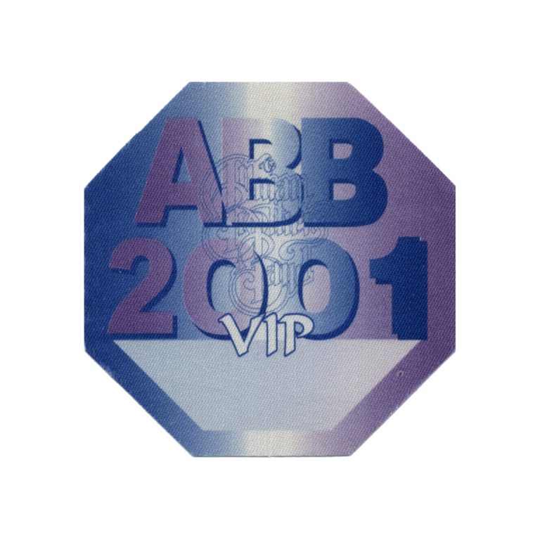 Allman Brothers 2001 Concert Tour VIP Backstage Pass