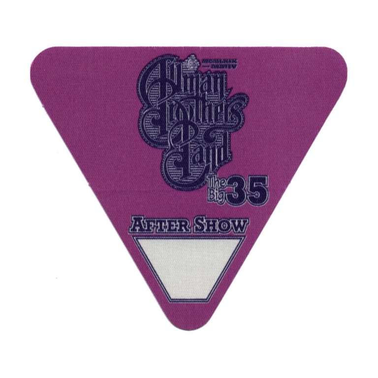 Allman Brothers 2004 One Way Out Concert Tour After Show Backstage Pass