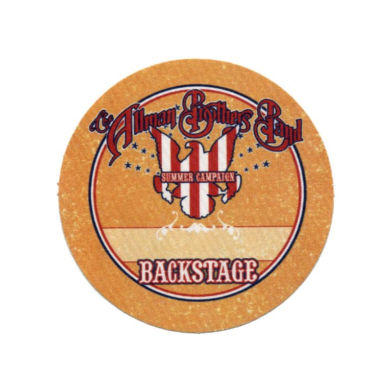 Allman Brothers 2008 Summer Campaign Concert Tour Backstage Pass