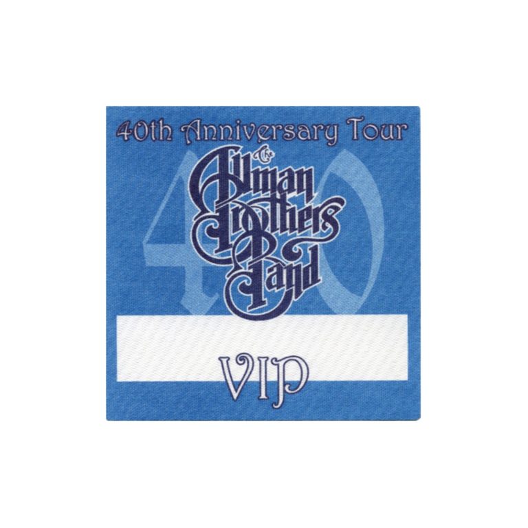Allman Brothers 2009 40th Anniversary Concert Tour VIP Backstage Pass