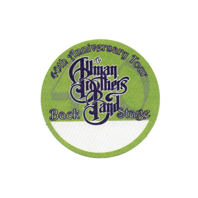 Allman Brothers 2009 40th Anniversary Concert Tour Backstage Pass
