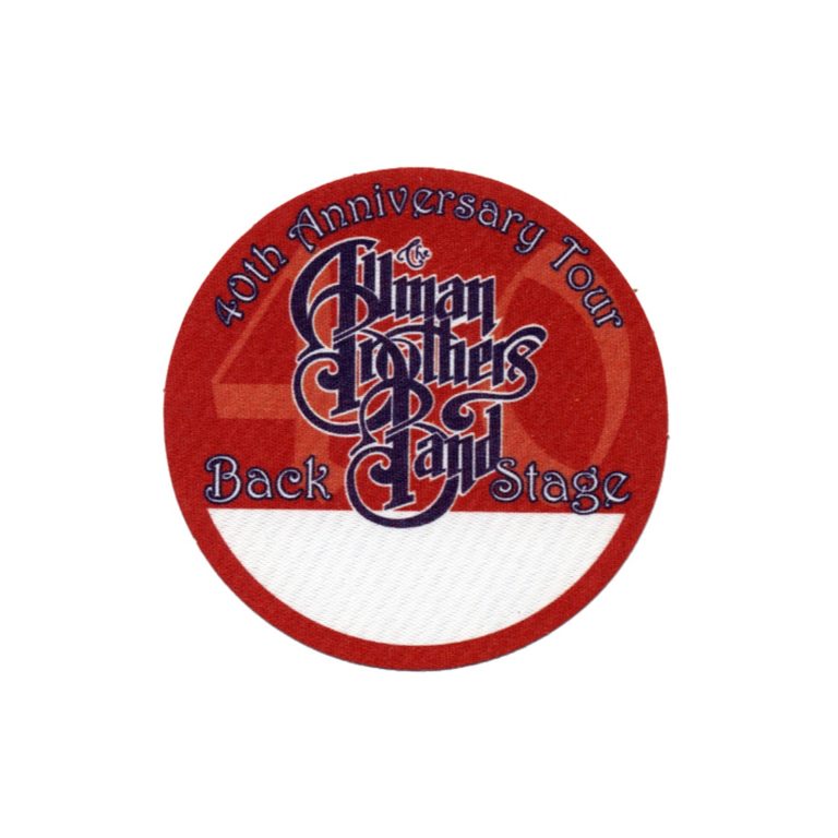 Allman Brothers 2009 40th Anniversary Concert Tour Backstage Pass