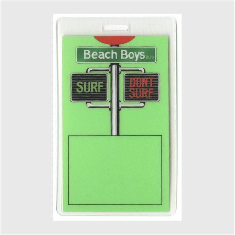 Beach Boys 1991 Concert Tour Laminated Backstage Pass Brian Wilson