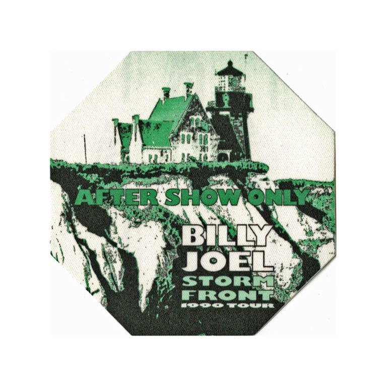 Billy Joel 1990 Storm Front Concert Tour After Show Backstage Pass