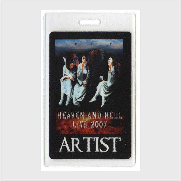 Black Sabbath Heaven and Hell 2007 w/ Ronnie James Dio Laminated Backstage Pass