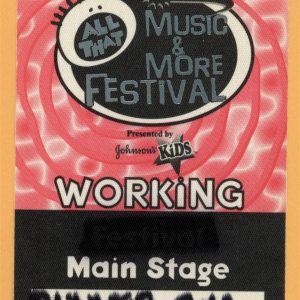 98 Degrees 2000 w/ Aaron Carter Nikelodeon Music & More Festival Backstage Pass