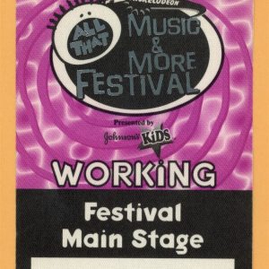 98 Degrees 2000 w/ Aaron Carter Nikelodeon Music & More Festival Backstage Pass