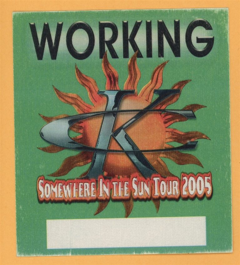Kenny Chesney 2005 Somewhere In The Sun Concert Tour WORKING Backstage Pass