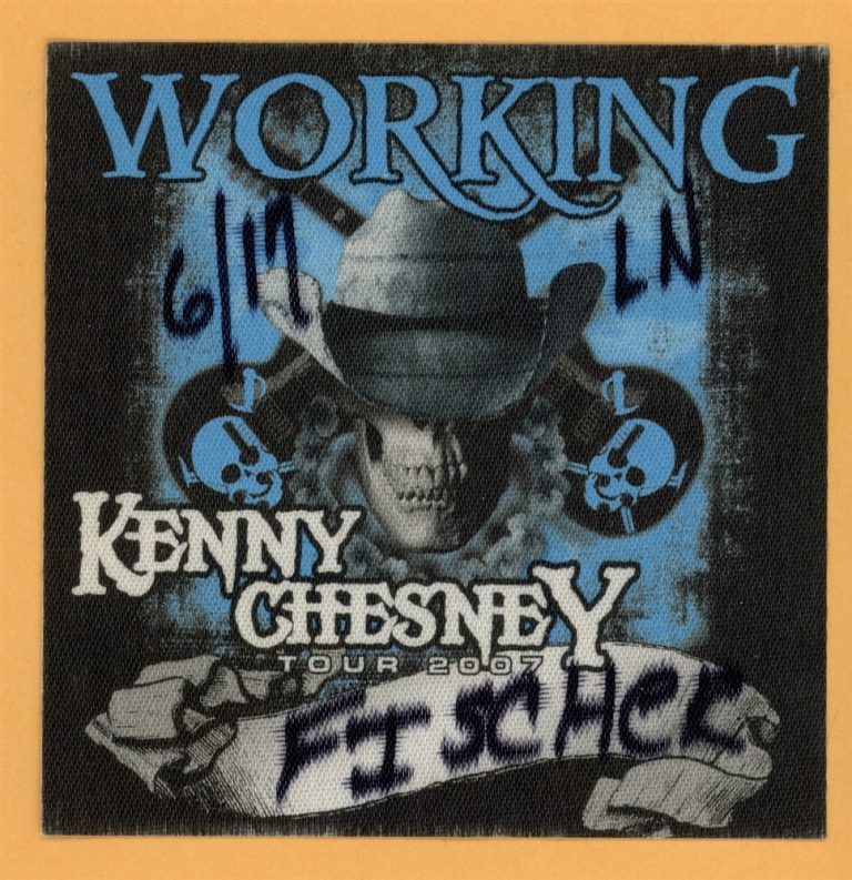 Kenny Chesney 2007 Concert Tour WORKING Backstage Pass