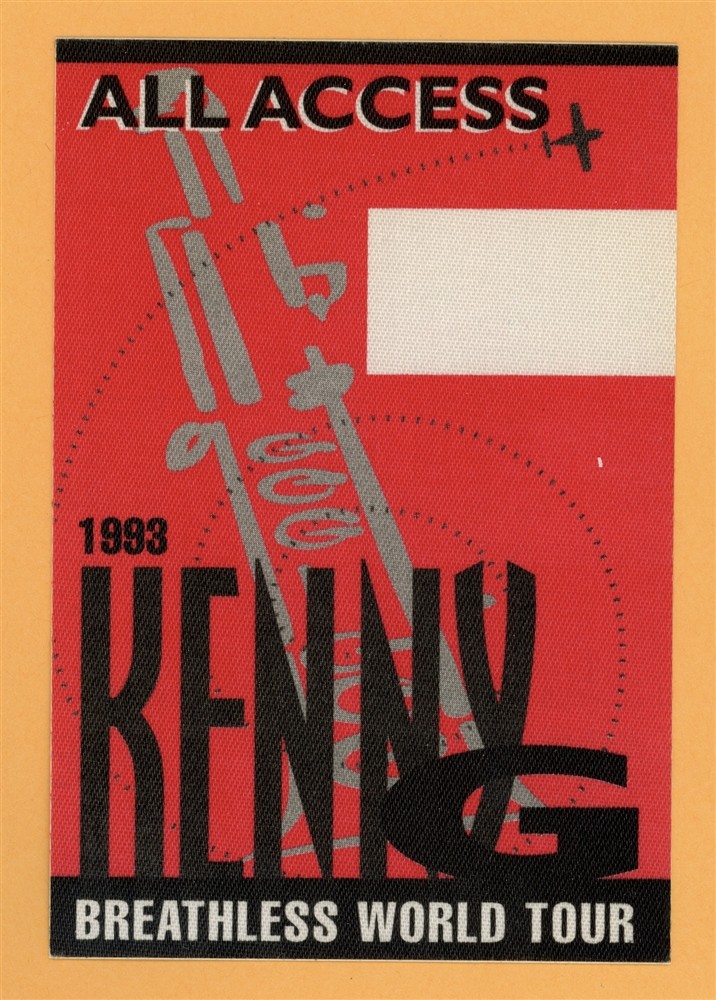 Kenny G 1993 Breathless Concert Tour ALL ACCESS Backstage Pass