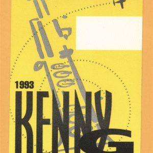 Kenny G 1993 Breathless Concert Tour BEFORE SHOW Backstage Pass