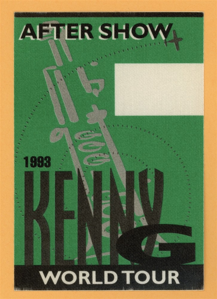 Kenny G 1993 Concert Tour AFTER SHOW Backstage Pass