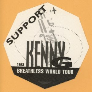 Kenny G 1993 Concert Tour SUPPORT Backstage Pass
