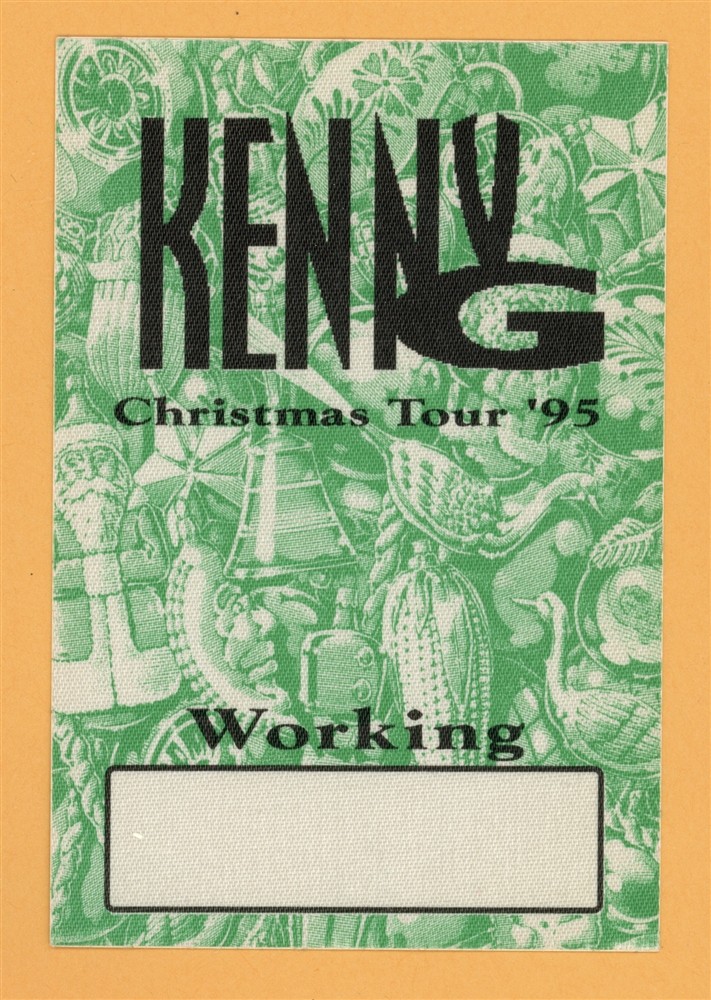 Kenny G 1995 Christmas Concert Tour WORKING Backstage Pass