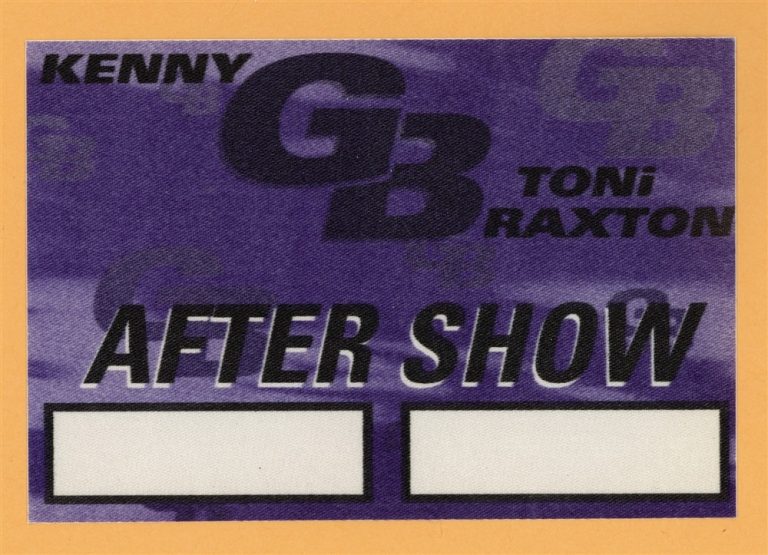 Kenny G 1996 Secrets Concert Tour w/ Toni Braxton AFTER SHOW Backstage Pass