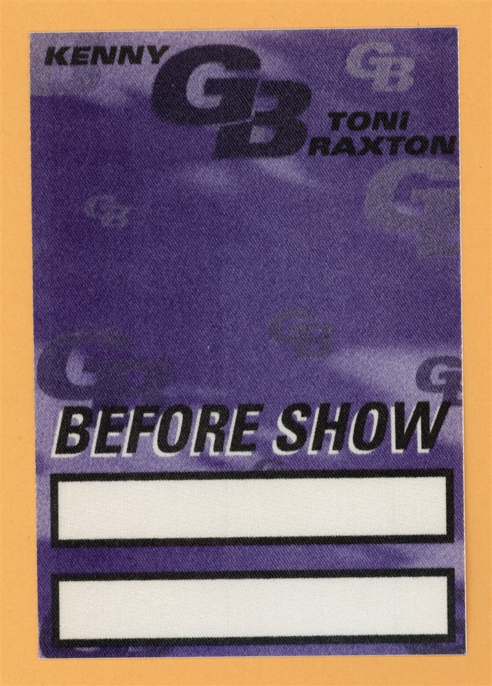Kenny G 1996 Secrets Concert Tour w/ Toni Braxton BEFORE SHOW Backstage Pass