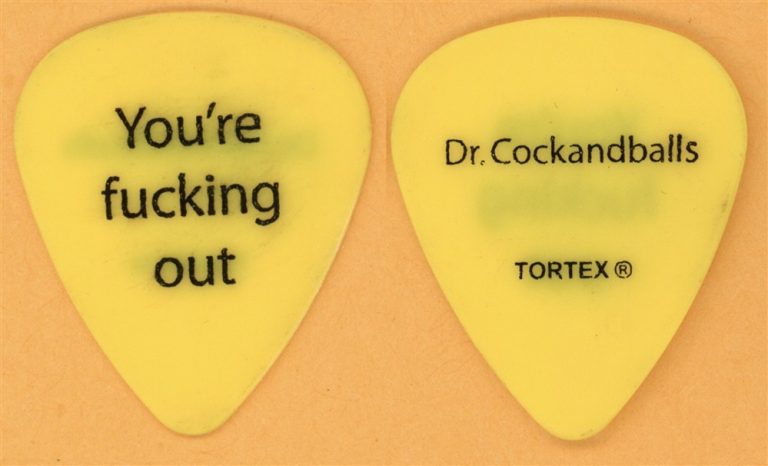 Marilyn Manson Dr. Cockandballs Vintage Guitar Pick - 2009 High End of Low Tour