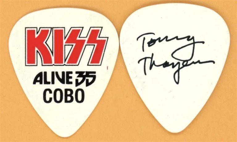 KISS Tommy Thayer Vintage Guitar Pick - 2009 Alive 35 Cobo Hall Tour