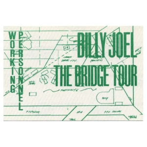 Billy Joel 1986 The Bridge Concert Tour Working Backstage Pass
