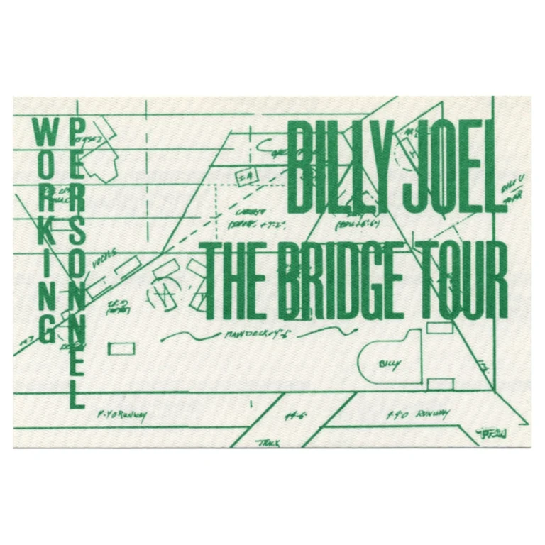 Billy Joel 1986 The Bridge Concert Tour Working Backstage Pass