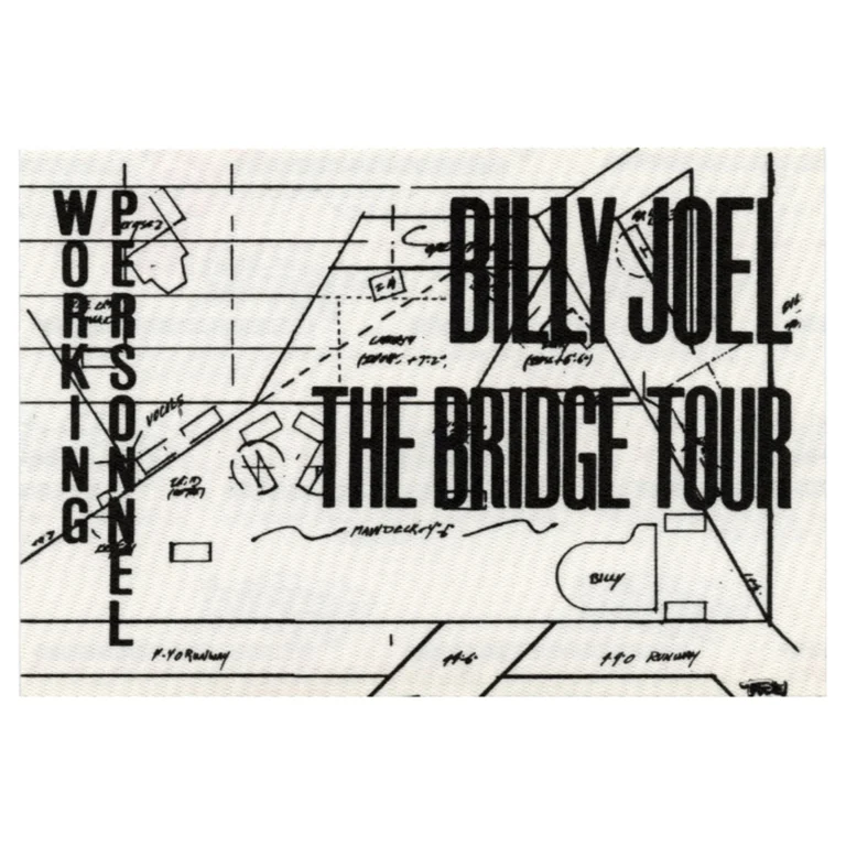 Billy Joel 1986 The Bridge Concert Tour Working Backstage Pass