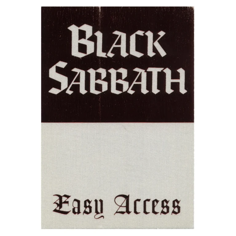 Black Sabbath 1995 Forbidden Concert Tour All Access Backstage Pass - Red Foil