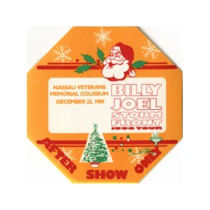 Billy Joel 1989 Storm Front Concert Tour After Show Backstage Pass