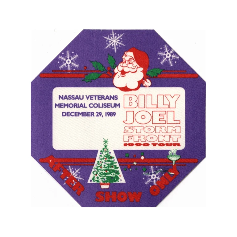 Billy Joel 1989 Storm Front Concert Tour After Show Backstage Pass