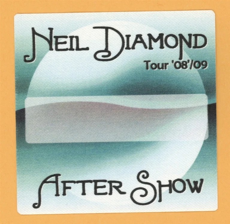 Neil Diamond 2008 Home Before Dark Concert Tour After Show Backstage Pass