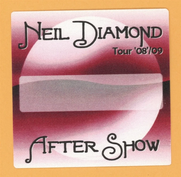 Neil Diamond 2008 Home Before Dark Concert Tour After Show Backstage Pass