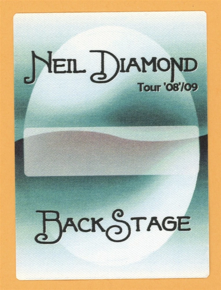 Neil Diamond 2008 Home Before Dark Concert Tour Backstage Pass