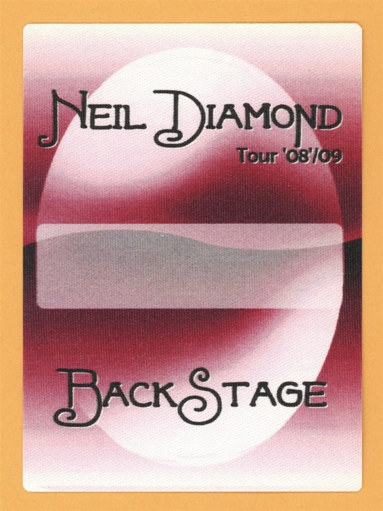 Neil Diamond 2008 Home Before Dark Concert Tour Backstage Pass