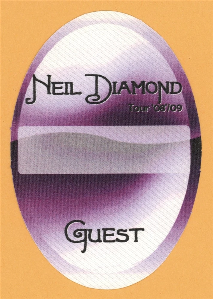 Neil Diamond 2008 Home Before Dark Concert Tour Guest Backstage Pass